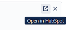 The new shortcut button in a HubSpot Cards
